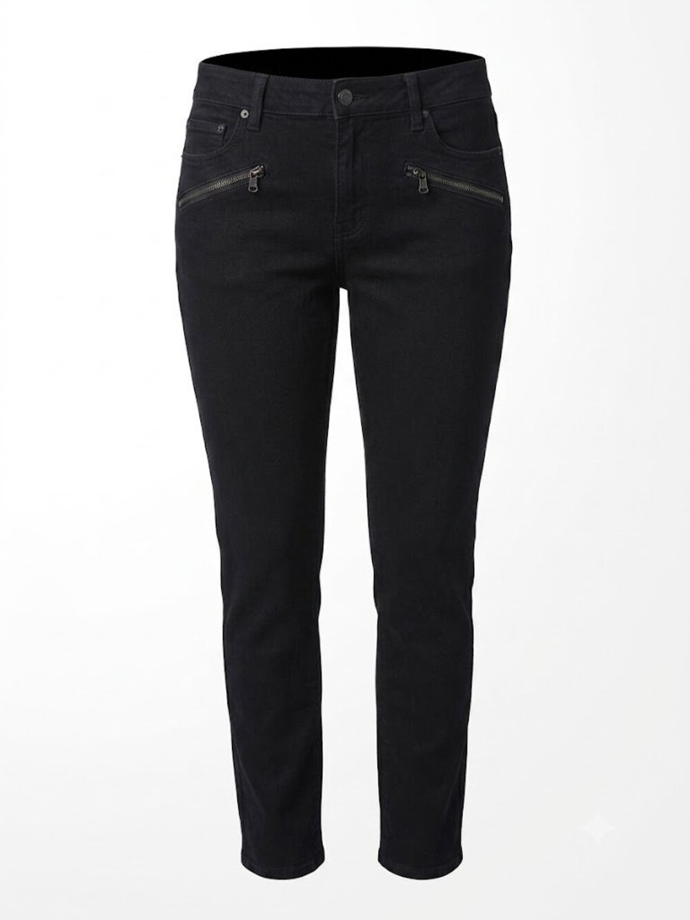 Kenneth Cole Reaction Black Skinny Jeans Zipper Pocket Accents 12